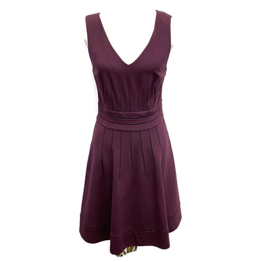 Diane Von Furstenberg Eggplant w/Black Dress
